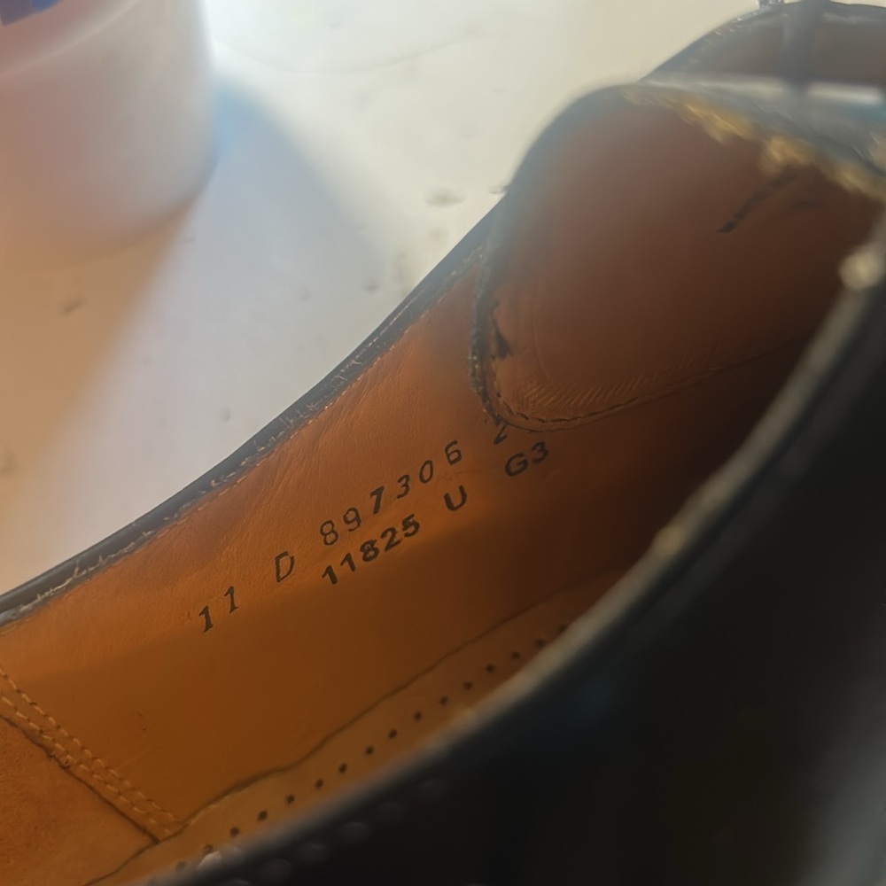 COLE HAAN Mens Dress Shoes Fine Black Leather Lace Up Cap Toe Oxfords Size 11 D - Picture 9 of 10